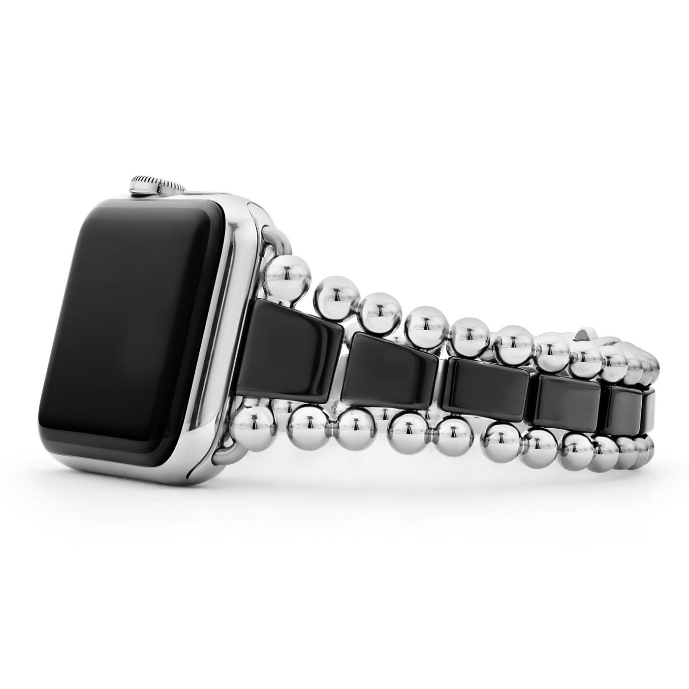 Black Ceramic and Stainless Steel Watch Bracelet-42-45mm
