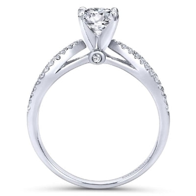 White Gold Open Eyelet Engagement Ring