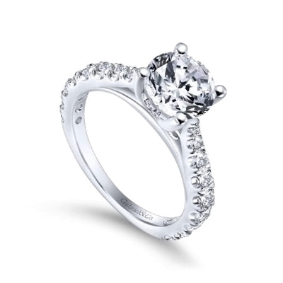 14K White Gold Ascending Diamond Engagement Ring