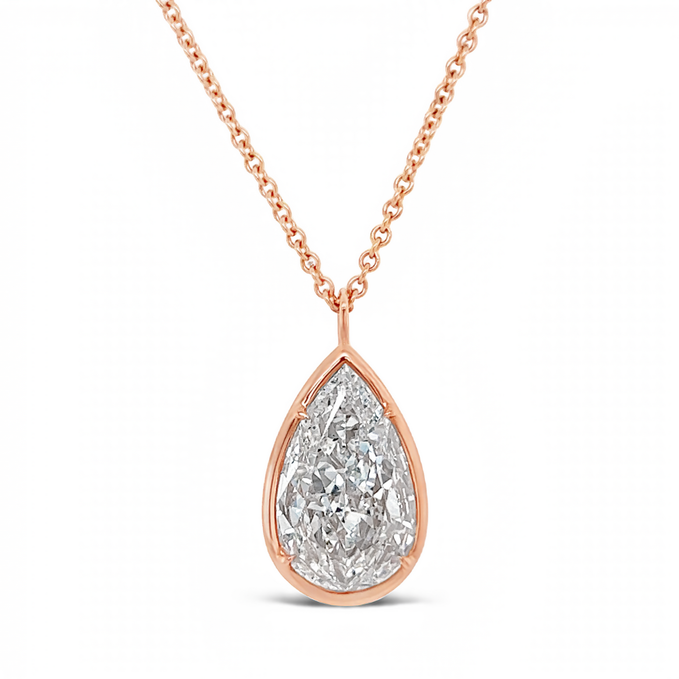 5.03ct Pear Shaped Pendant Necklace