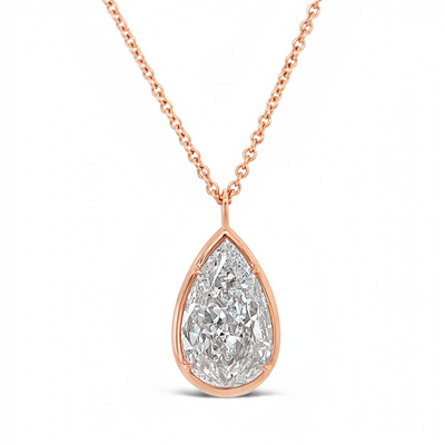 5.03ct Pear Shaped Pendant Necklace