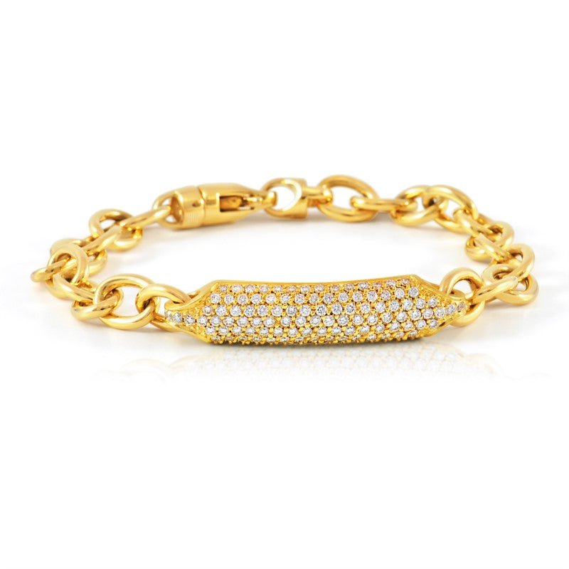 Yellow Gold Pave Diamond Bracelet