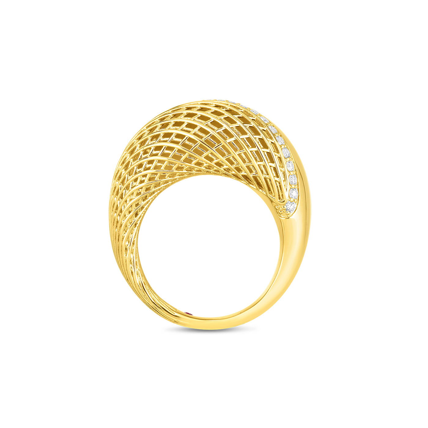 Yellow Gold Diamond Soie Ring
