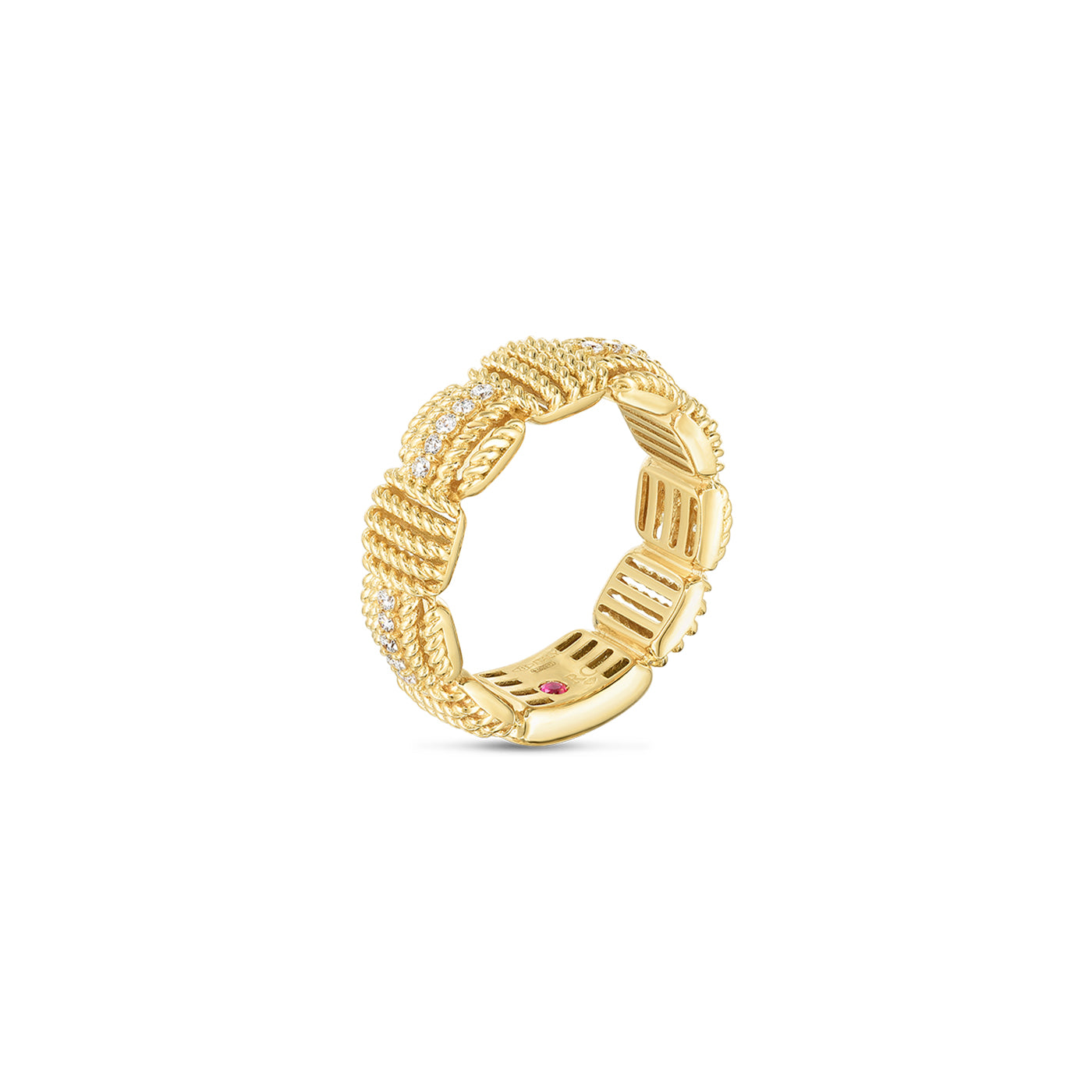 Yellow Gold Diamond Opera Ring