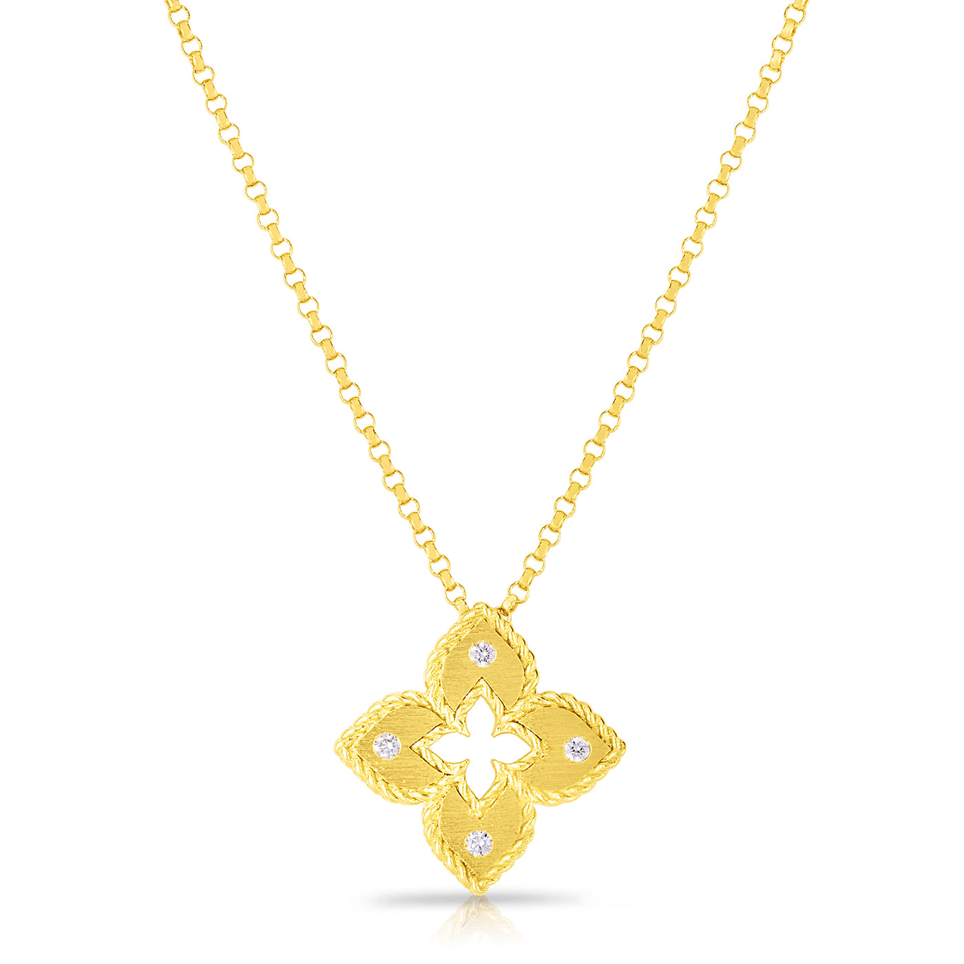Yellow Gold Diamond Venetian Necklace