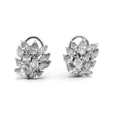 White Gold Diamond Estate Earrings