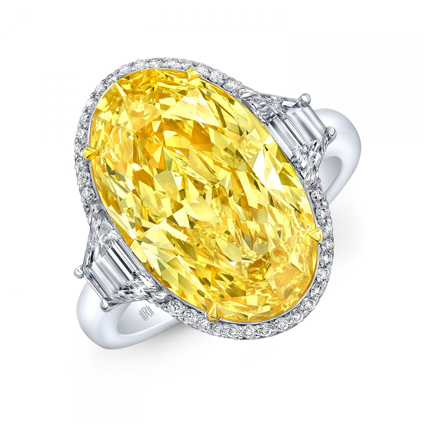 Fancy Yellow Oval Diamond Ring
