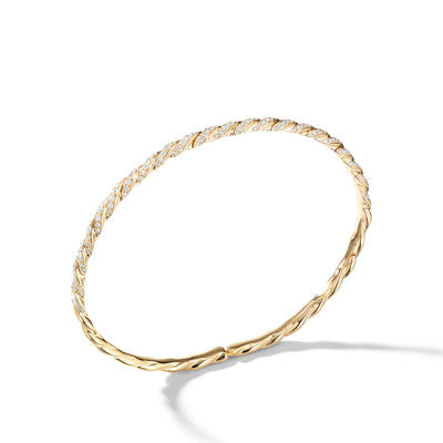 Pavéflex Bracelet in 18K Yellow Gold with Diamonds\, 3.5mm