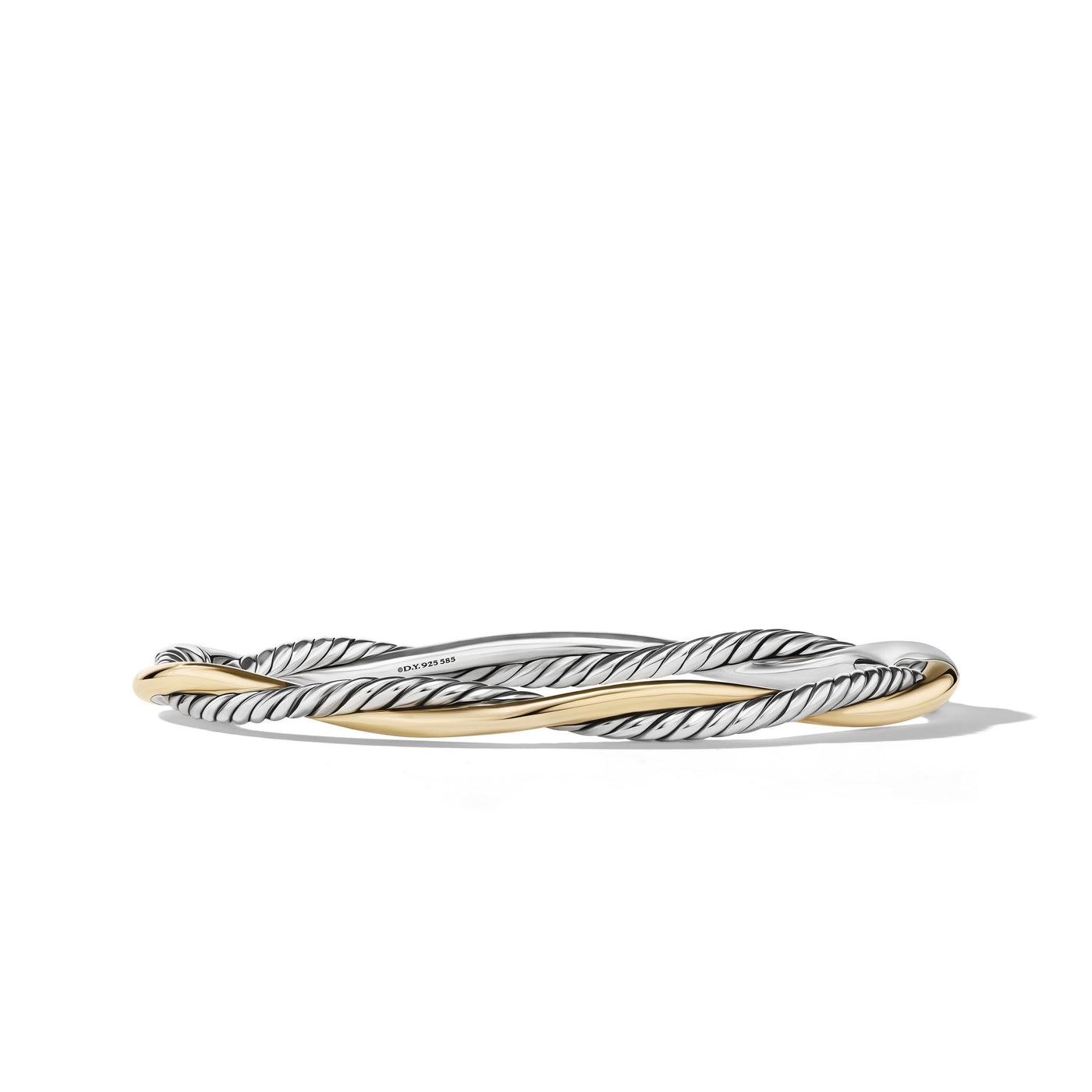 Petite Infinity Bracelet in Sterling Silver with 14K Yellow Gold\, 4.4mm