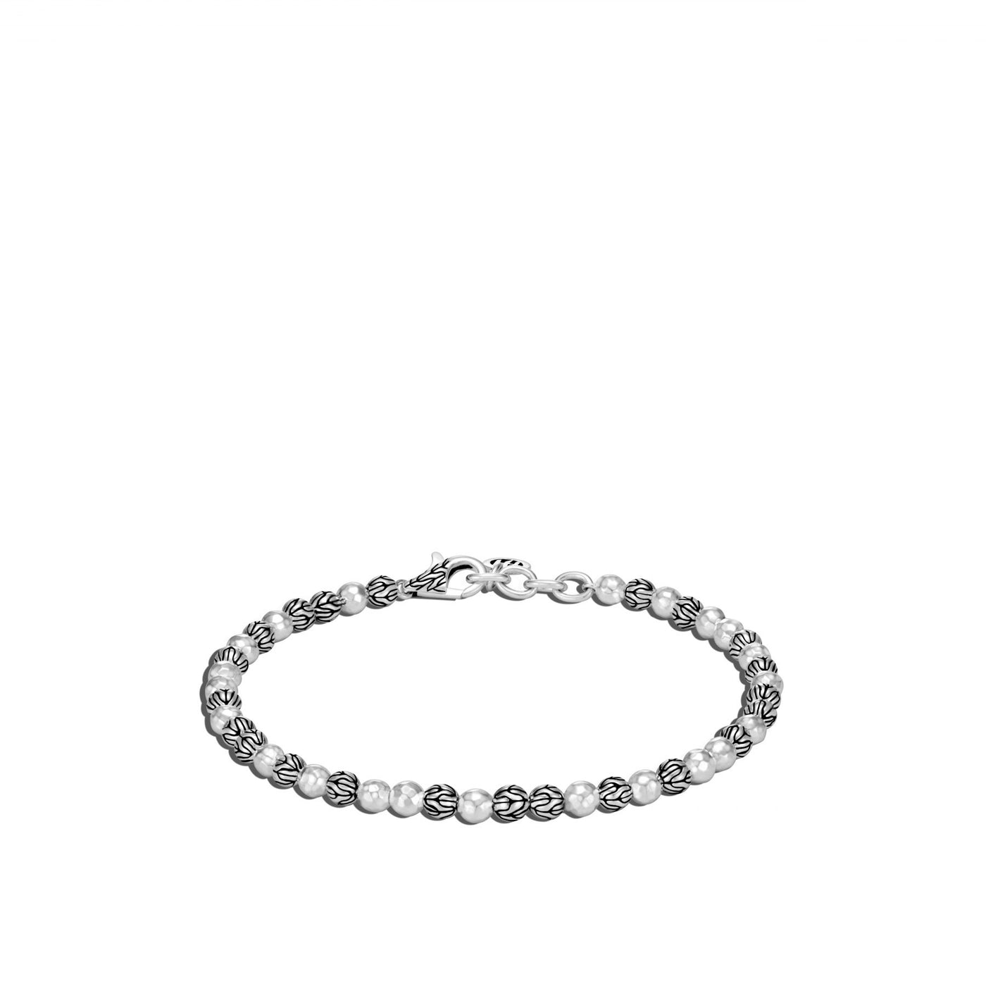 Classic Chain Hammered Bead Bracelet