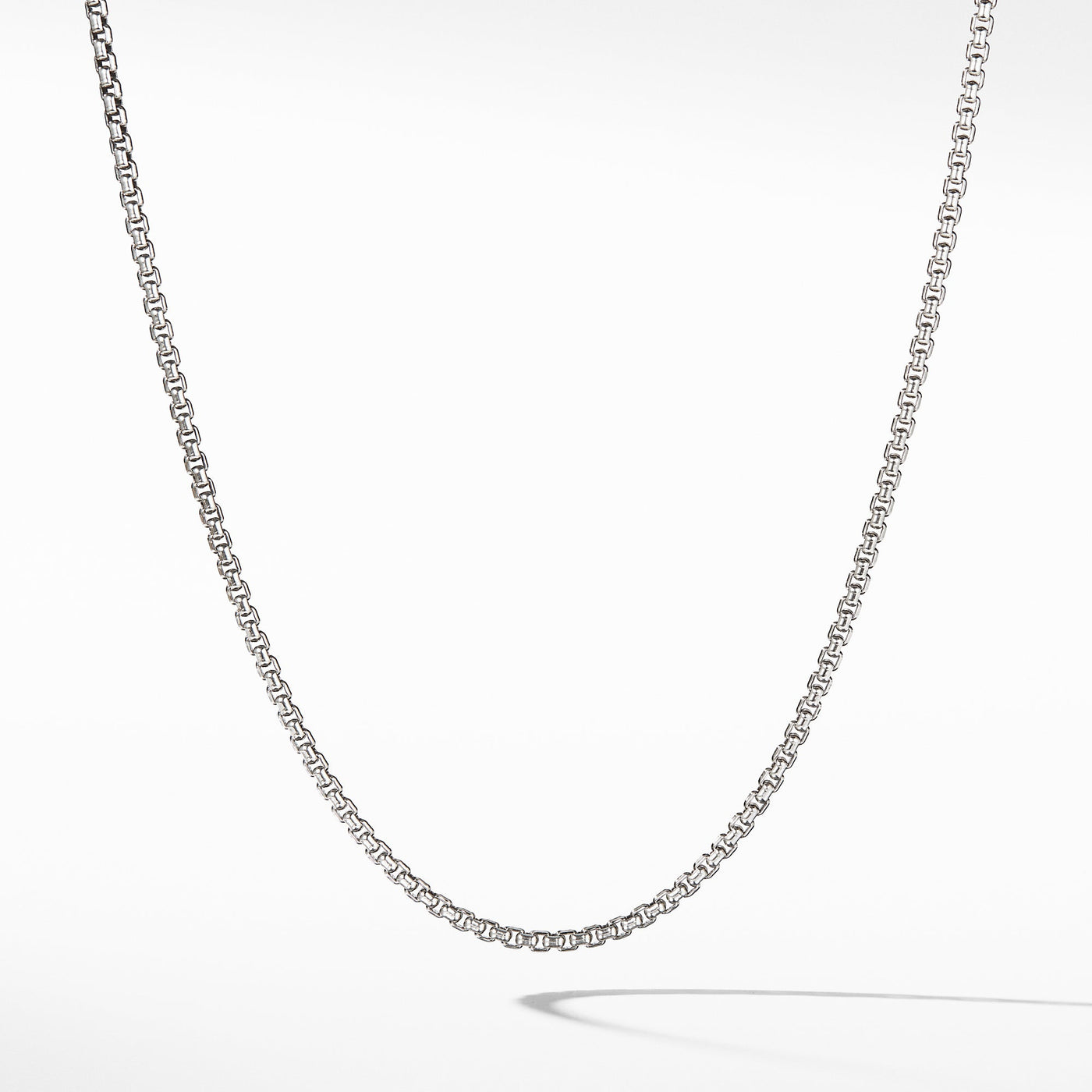 Box Chain Necklace in Sterling Silver with 14K Yellow Gold Accent\, 2.7mm