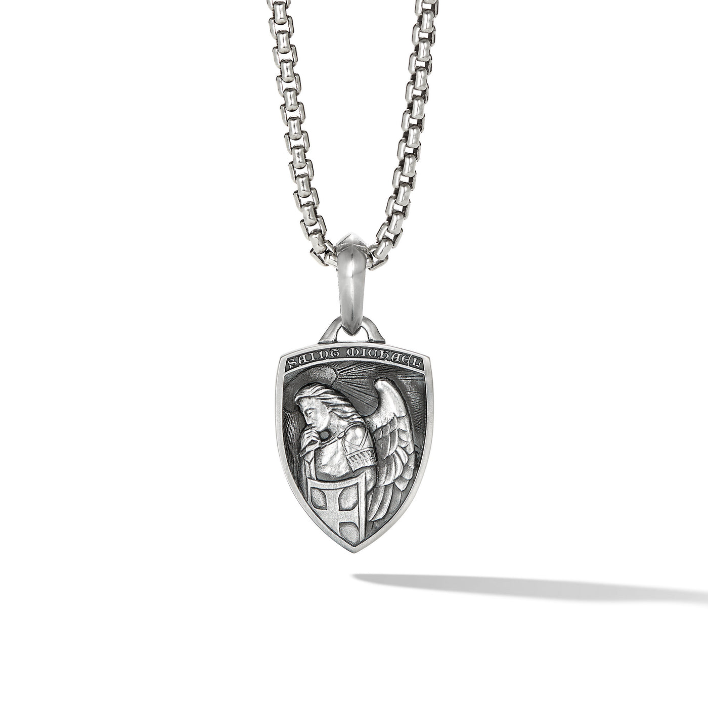 St. Michael Amulet in Sterling Silver, 26mm