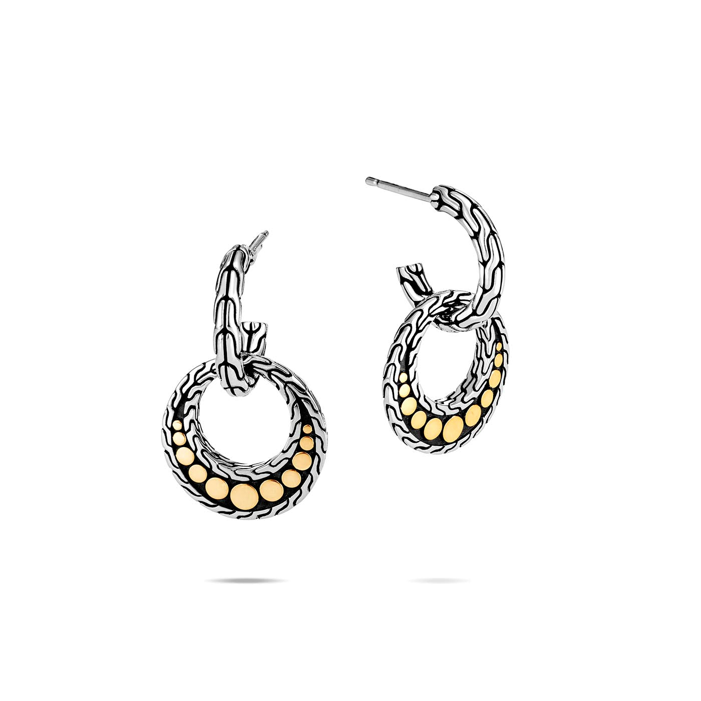Sterling Silver and Yellow Gold Earrings