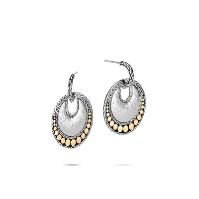 Sterling Silver and Yellow Gold Disc Earrings