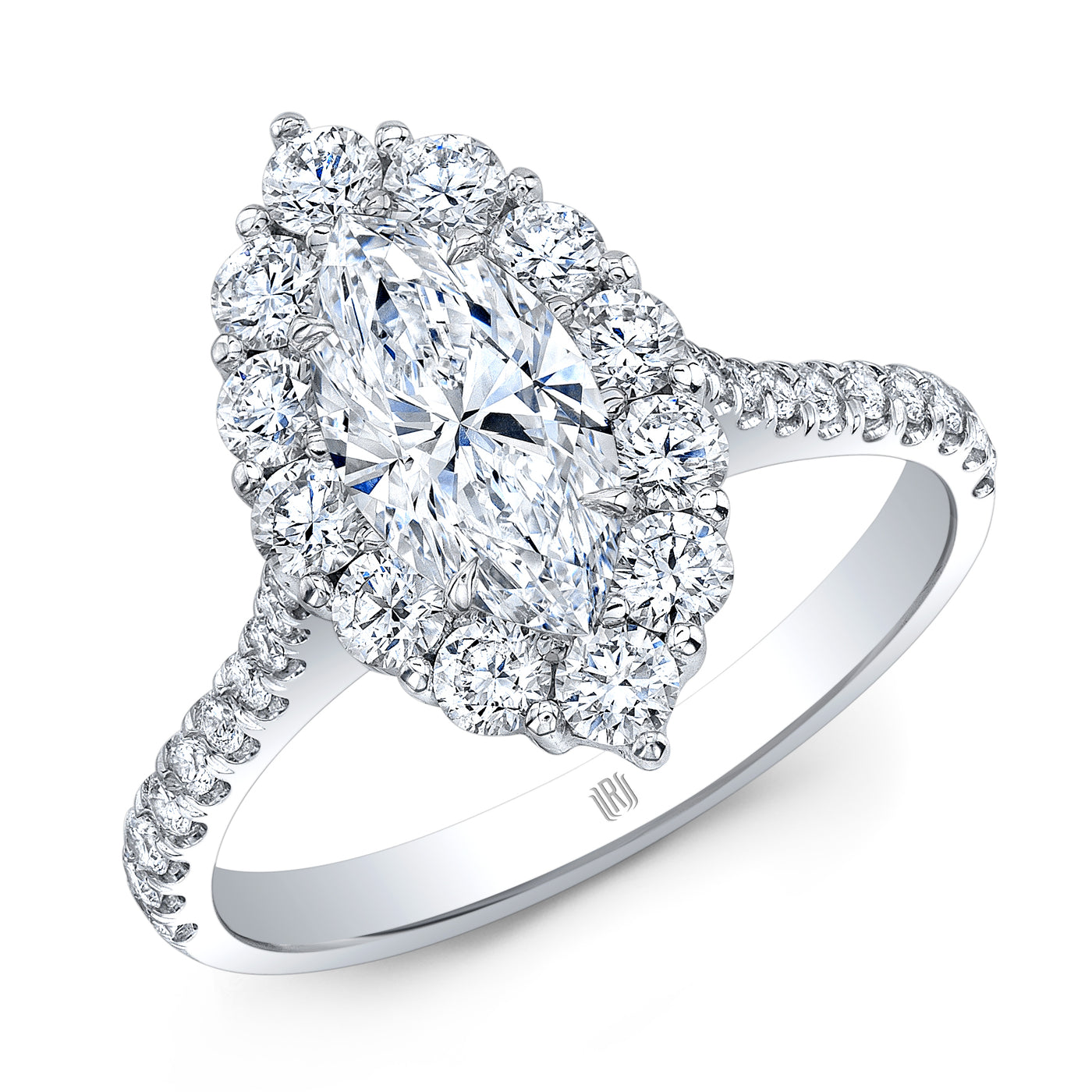 Marquise with Halo Diamond Engagement Ring: 100-10841