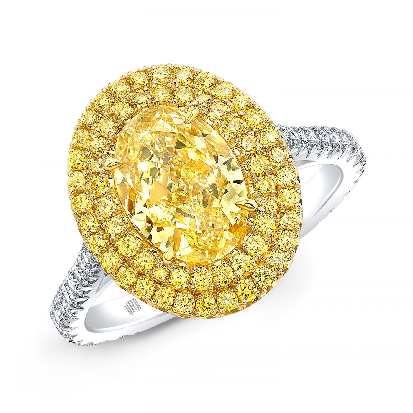 Fancy Yellow Double Halo Ring