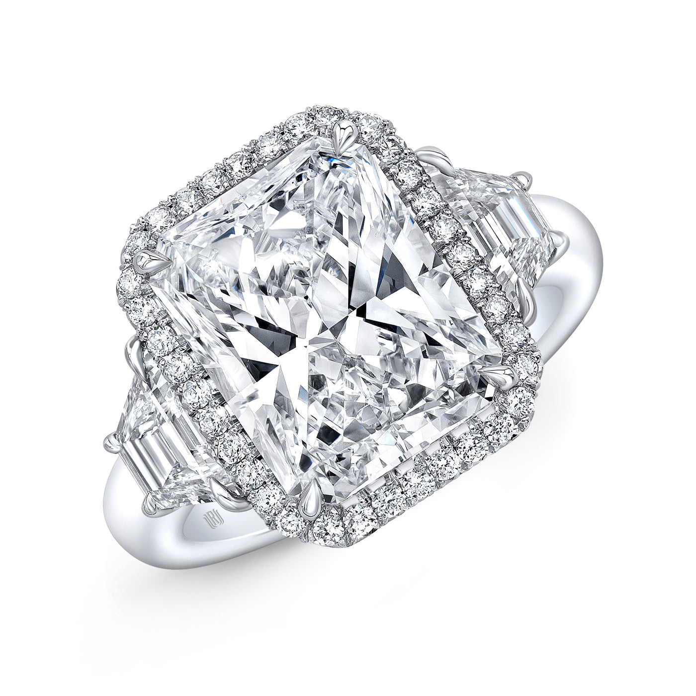 5.51CT Radiant Diamond Halo Ring