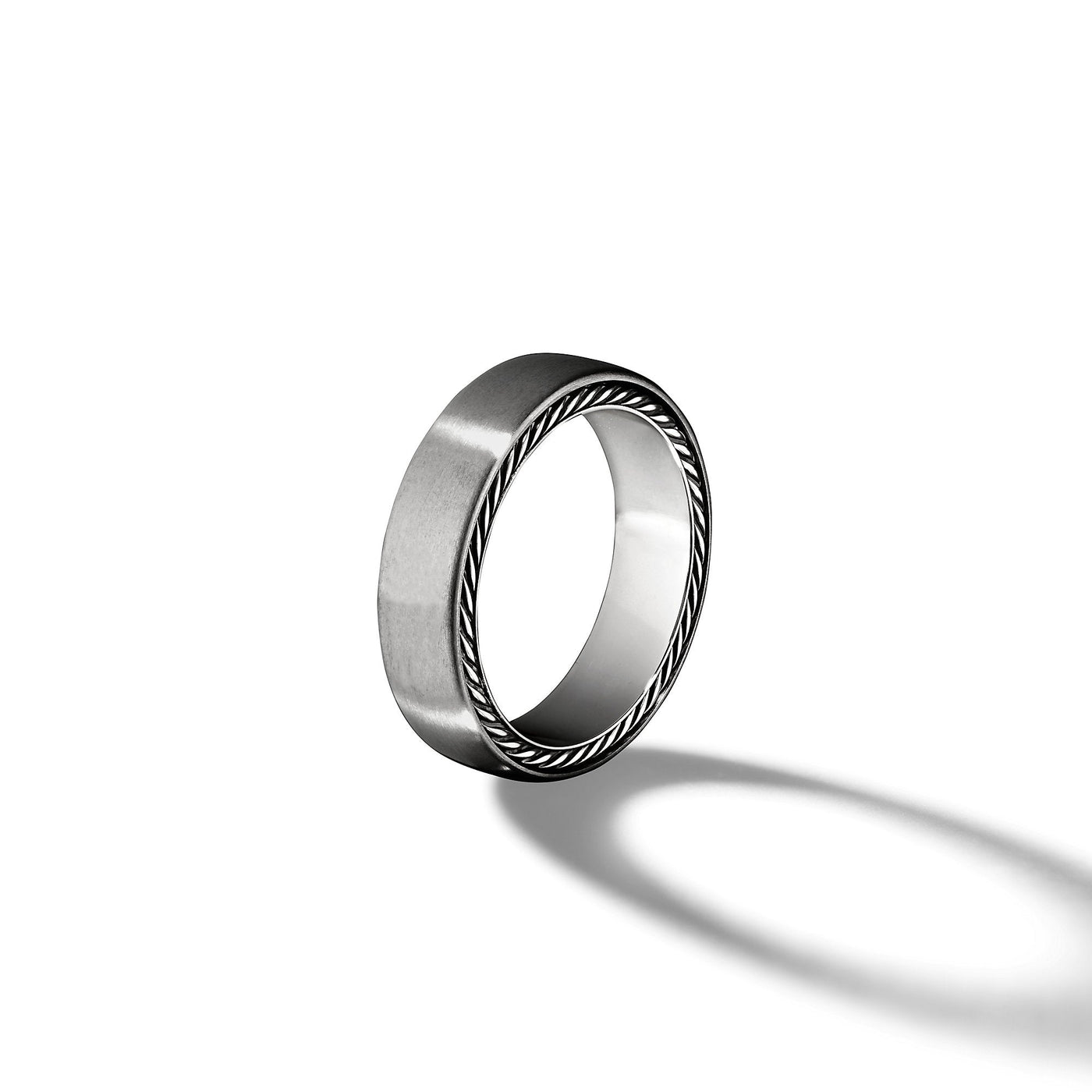 Streamline® Band Ring in Grey Titanium\, 6mm