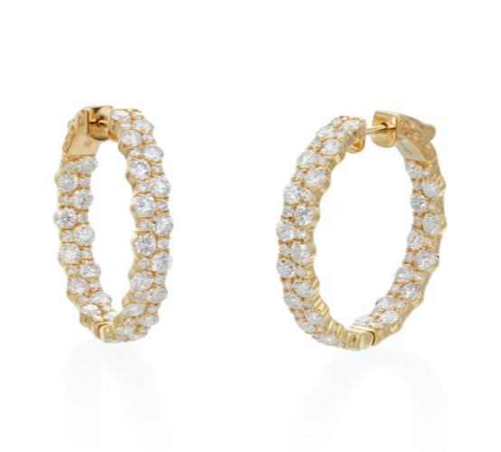 Yellow Gold Inside Out Hoops