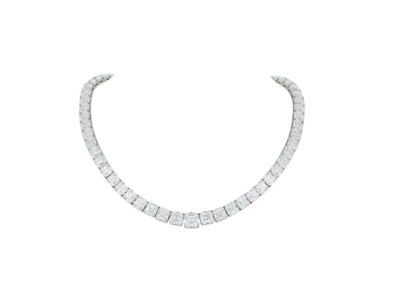 88.11ct Asscher Cut Diamond Riviera Necklace