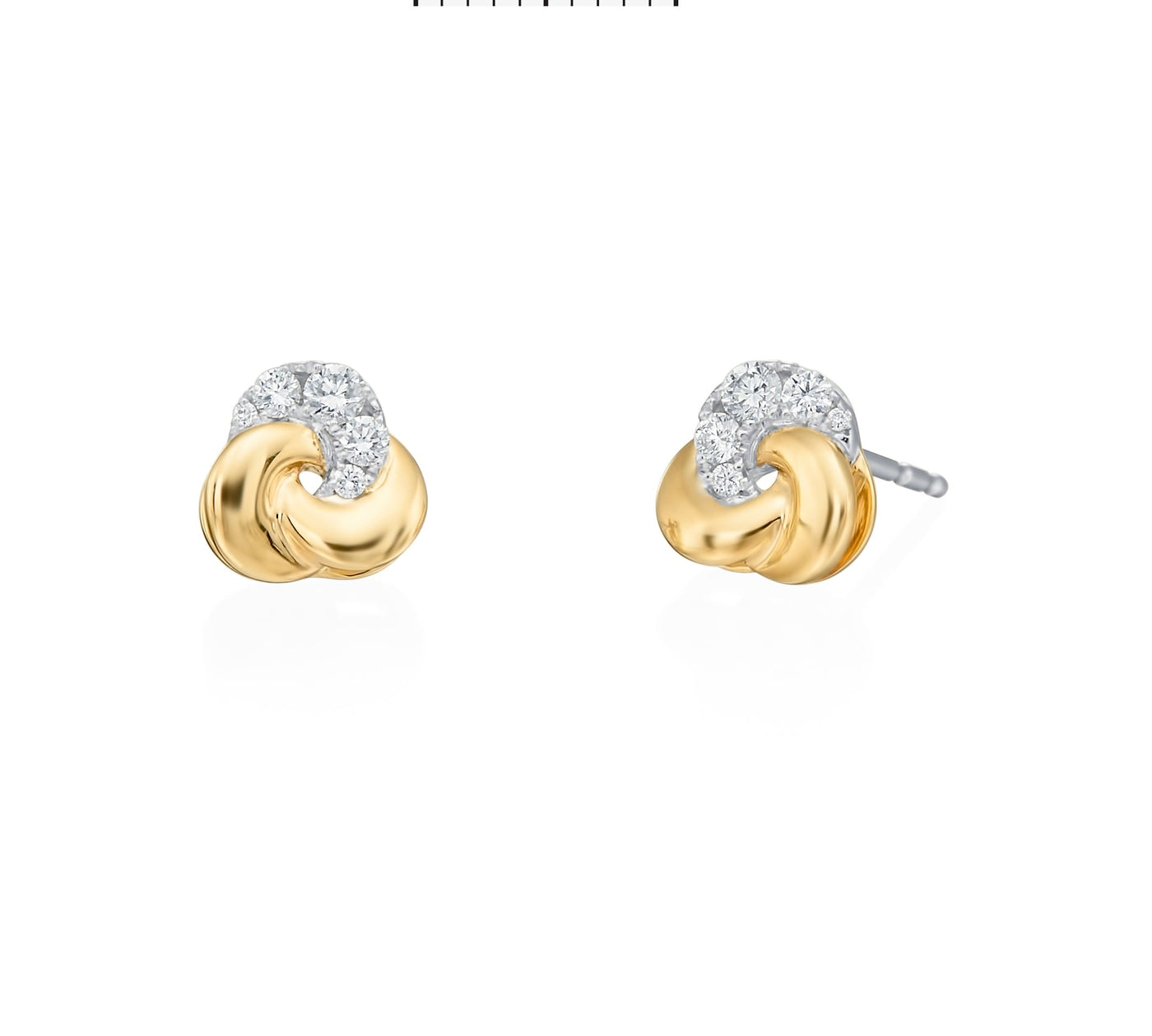 Dia Small Love Knot Stud Earring