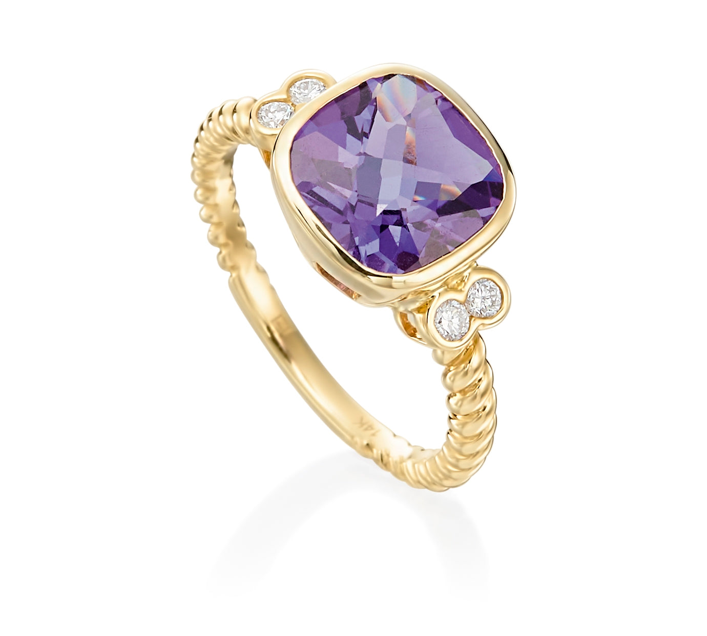 Amethyst Ring In Yellow Gold