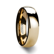 Yellow Tungsten Mens Wedding Band