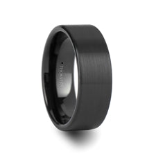 Black Tungsten Mens Wedding Band